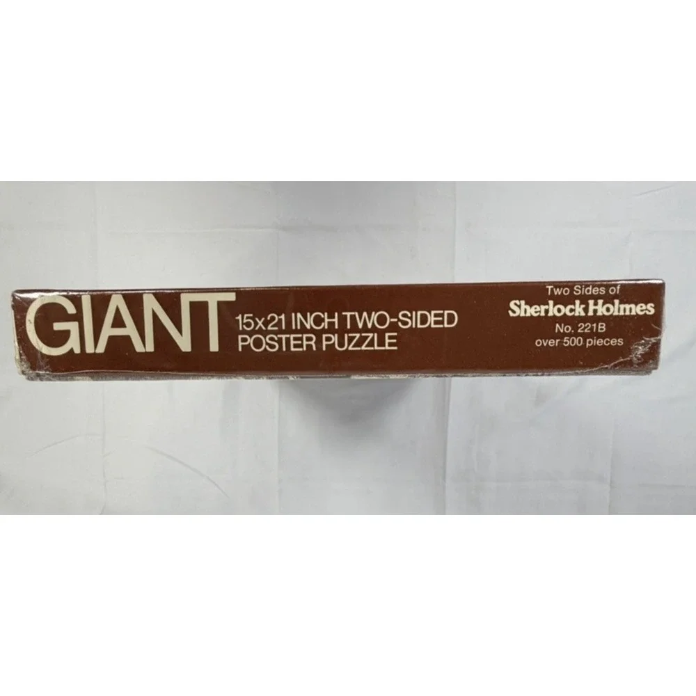 Vintage - Giant 1975 Two-Sided Sherlock Holmes Jigsaw Puzzle No. 221B NEW SEALED